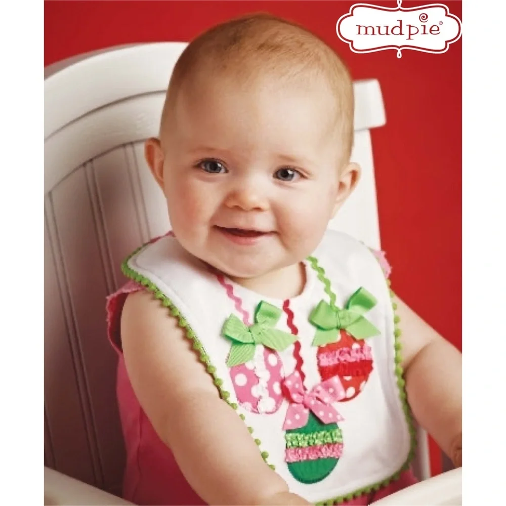 Mud Pie Ornament Pique Bib